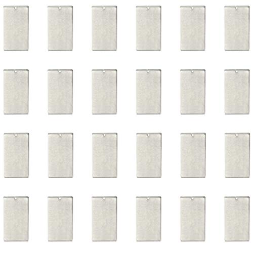 Premium Metal Stamping Rectangle Blanks for Metal Stamping and Jewelry Making (24 Count)