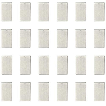 Premium Metal Stamping Rectangle Blanks for Metal Stamping and Jewelry Making (24 Count)