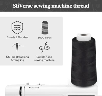 Serger Thread 4 Cones 3000 Yards Each Spool (4 Count)