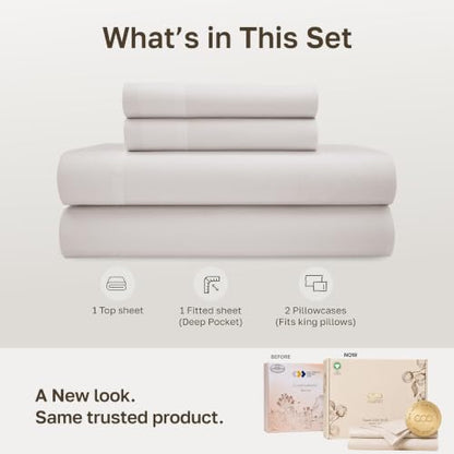 100% Organic Cotton California King Sheets Set