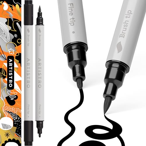 Black Dual Tip Acrylic Paint Pens (2 Count)
