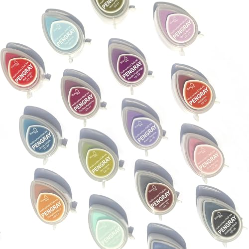 Stamp Pad 17 Colors Pigment Ink Pads for Stamps