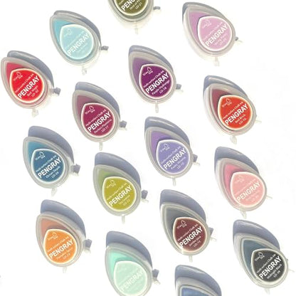 Stamp Pad 17 Colors Pigment Ink Pads for Stamps