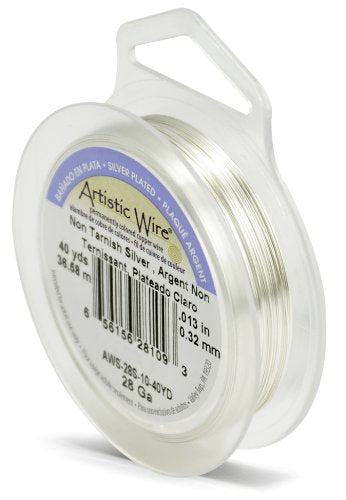 28 Gauge Silver Plated Tarnish Resistant Colored Copper Craft Wire