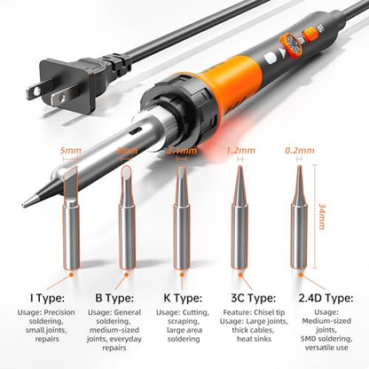 60W Adjustable Temperature Soldering Iron Kit