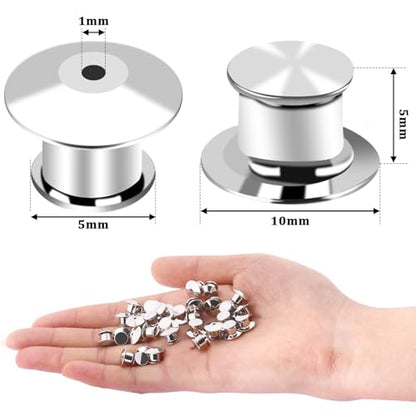 100Pcs Metal Locking Pin Backs for Enamel Lapel Badges