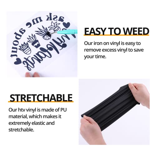 Black Heat Transfer Vinyl Bundle (10 Count)