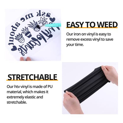 Black Heat Transfer Vinyl Bundle (10 Count)