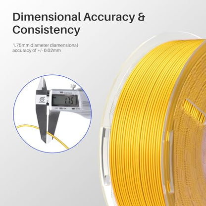 Silk PLA Filament 1.75mm Shiny Gold 1KG (35.27 Ounce)