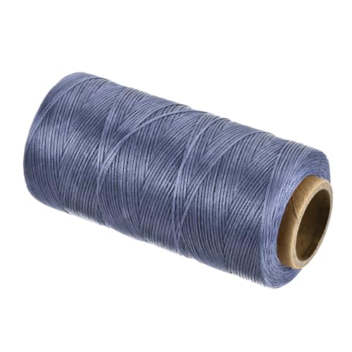 Waxed Thread 284 Yard 0.8mm 150D Flat Wax Thread Polyester Waxed String for Leather Sewing Hand Weaving Book Binding Home Decoration
