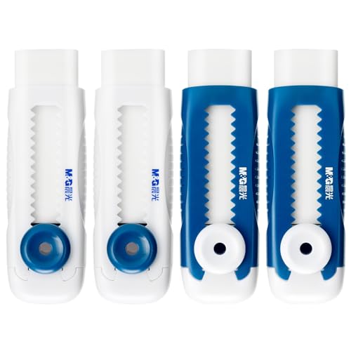 4 Pack Erasers Sliding Retractable Eraser (4 Count)