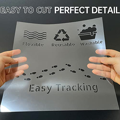 16PCS 6 Mil Blank Mylar Stencil Sheets (16 Count)