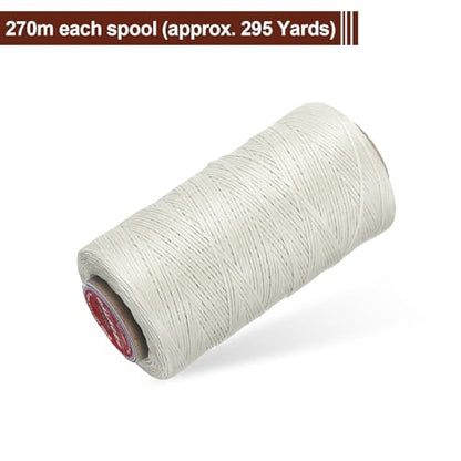 Flat Leather Sewing Waxed Thread