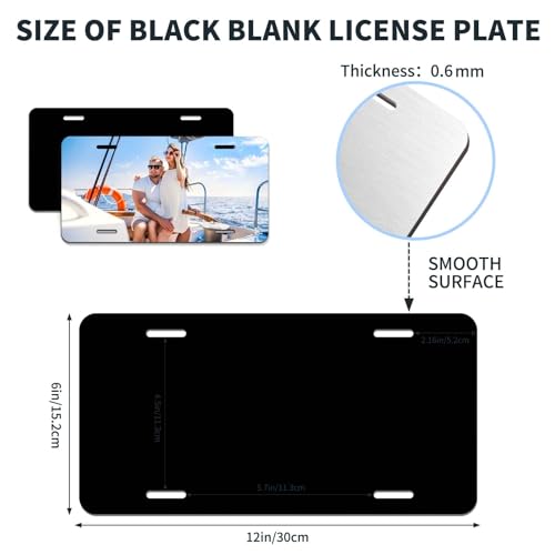 30 Pack 0.65mm Black Aluminum Plate Blanks for Custom Design Work