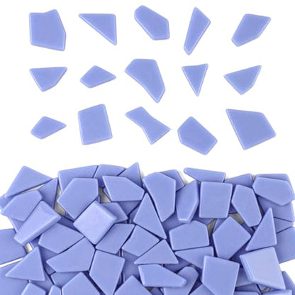 Blue Glass Mosaic Tiles for Crafts Bulk (7.05 Ounce)