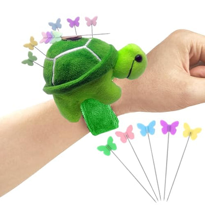 Cute Turtle Wrist Pin Cushion for Sewing with Magnetic