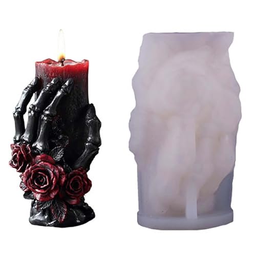 Skull Hand Ghost Cylinder Molds Silicone Wave Spiral Candle Mold