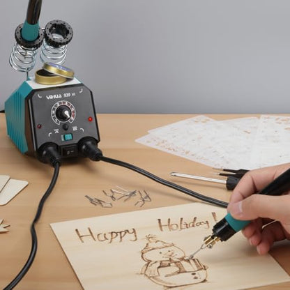 939 VI Dual Wood Burning Pen Wood Burning Kit with 23 Wire Nib in Varied Shapes