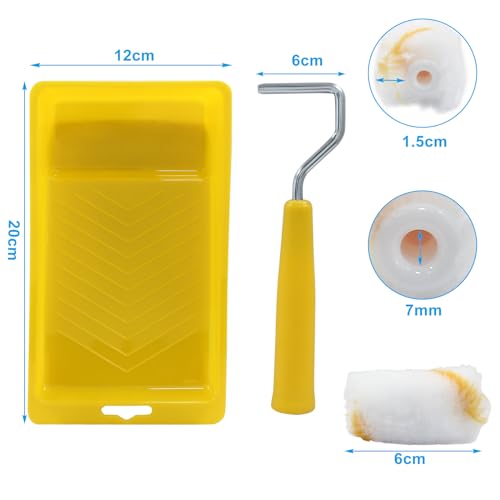 2" Mini Paint Roller Kit with 6 Covers
