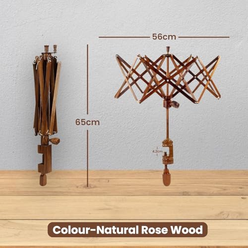 Wooden Umbrella Yarn Swift for Knitting & Crochet