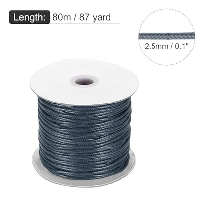 Waxed Cord 2.5mm Waxed Polyester Cord 87 Yard Wax String for Bracelet Making