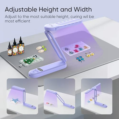 34 LEDs Cordless UV Light for Resin with LCD Timer Display