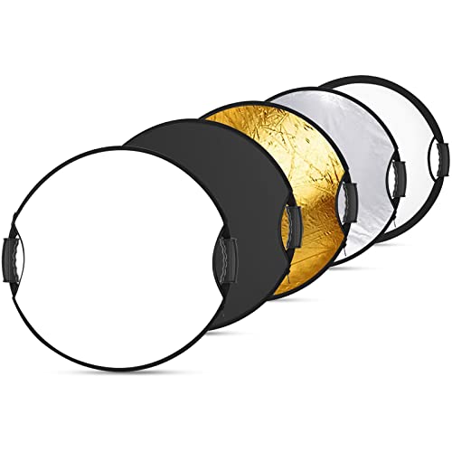 22" 56cm Light Reflector with Handle Grip with 3