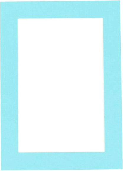 11x14 Mat Bevel Cut for 8.5x11 Photos - Acid Free Aquamarine Blue Precut Matboard - For Pictures, Photos, Framing - 4-ply Thickness