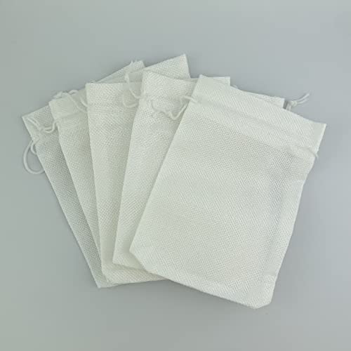 Pack of 25 Burlap Gift Bags with Drawstring Linen Jewelry Pouches Wedding Hessian Jute Bags for Birthday and Treat Pouches Party Wedding Favors Gift