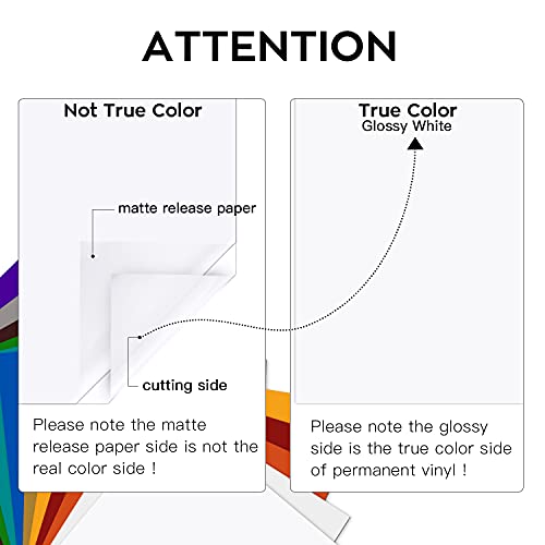Glossy White Permanent Vinyl 12 Pack 12"x12" Compatible with Cricut