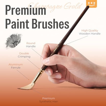 36pcs Paint Brush Set for Acrylic Painting (36 Count)