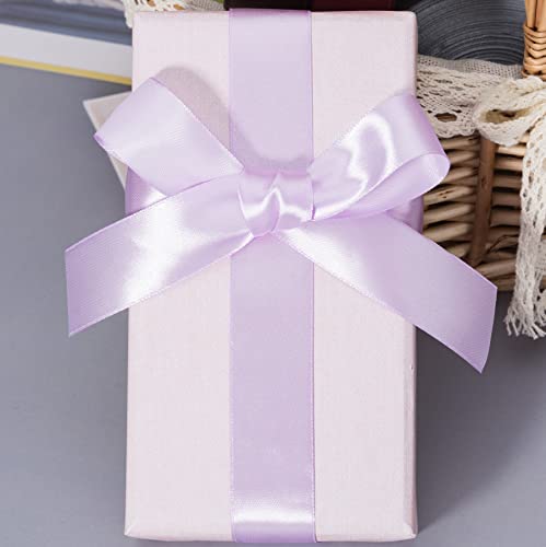1 Inch Lilac Solid Satin Ribbon for Gift Wrapping