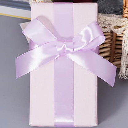 1 Inch Lilac Solid Satin Ribbon for Gift Wrapping
