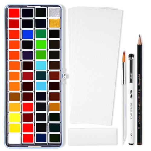 MeiLiang 52 Colors Watercolor Paint Set