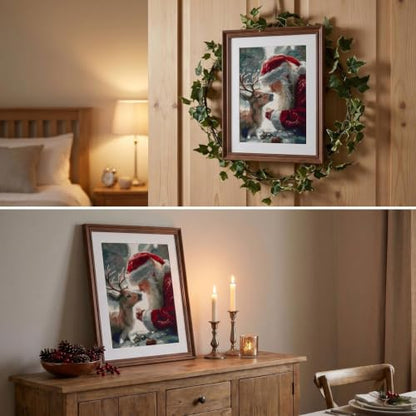 Santa Claus Stamped Cross Stitch Kits for Beginners Adults 11CT