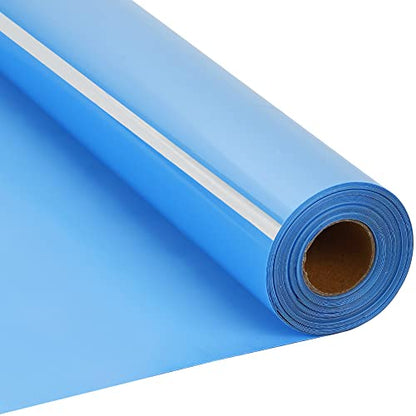 RENLITONG Sky Blue Iron on Vinyl 12Inch by 20ft Roll Heat Transfer Vinyl for T (17.6 Ounce)