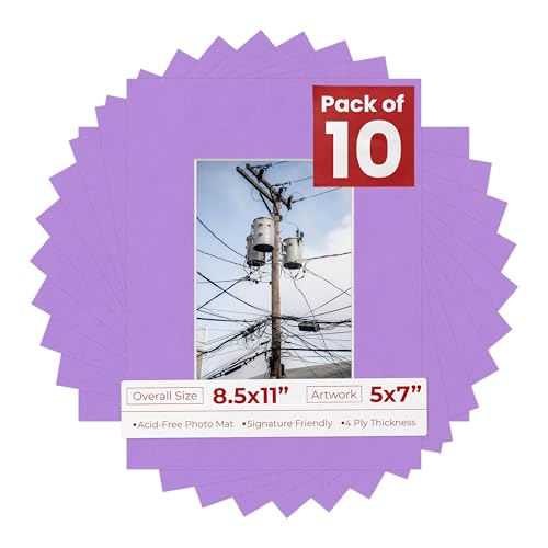 5x7 Mat for 8.5x11 Frame (10 Count)