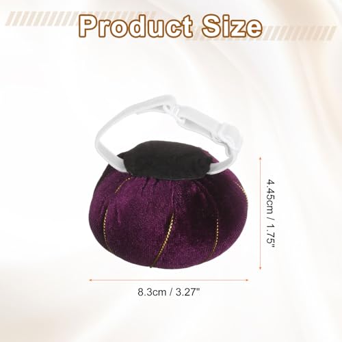 Wrist Pin Cushion Wristband Sewing Pincushion Polyester Pin Holder Wearable Pumpkin Shaped Needles Wristband with 100 Head Needles for Sewing Quilting DIY Crafts