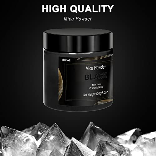 Black Mica Powder Pigment (3.5 Ounce)