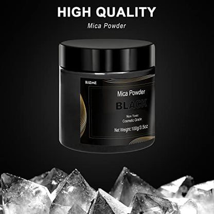 Black Mica Powder Pigment (3.5 Ounce)