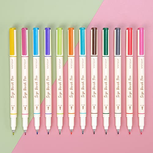 Brush Tip Marker Pens (12 Count)