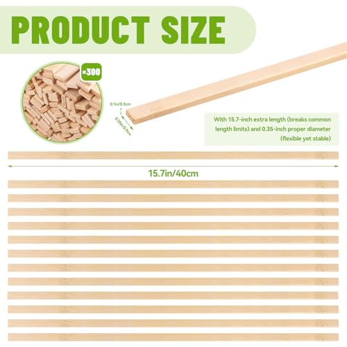 Extra Long Bamboo Craft Sticks (300 Count)