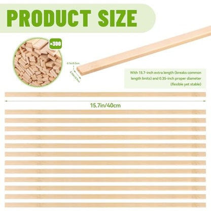 Extra Long Bamboo Craft Sticks (300 Count)