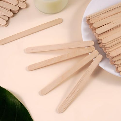 600 Pcs Wooden Wax Sticks 4.5 (600 Count)