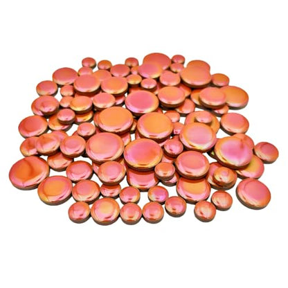 200g Iridescent Round Mosaic Tiles for Crafts Bulk (90 Count)