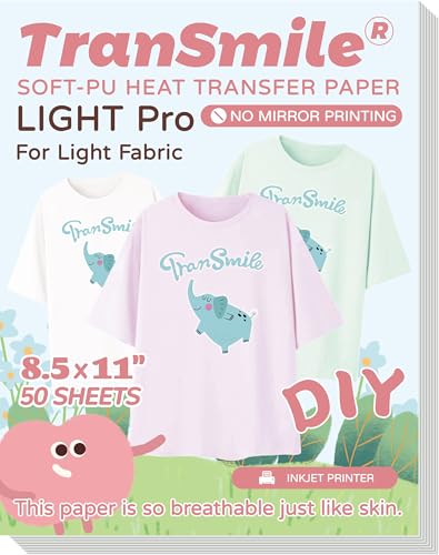 PU Heat Transfer Paper for T Shirts (50 Count)