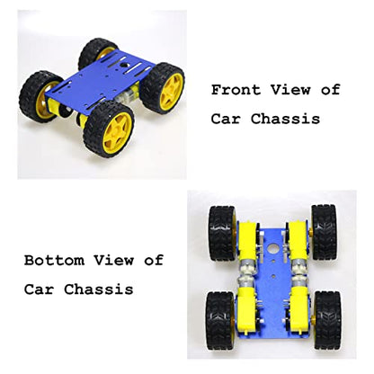4wd Robot Car Chassis Kit with Metal Robotic Frame & 4pcs TT Encoder DC Motor for Arduino
