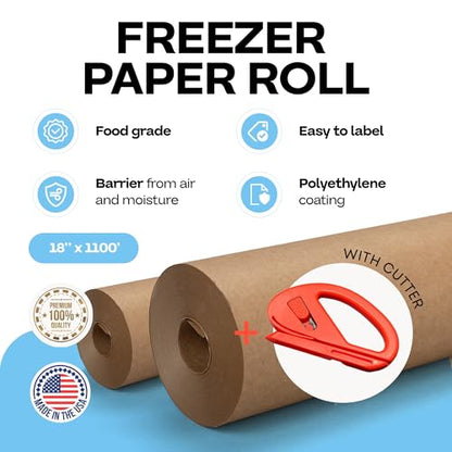 Brown Freezer Paper 18" x 13200" (1650 Sq Ft)
