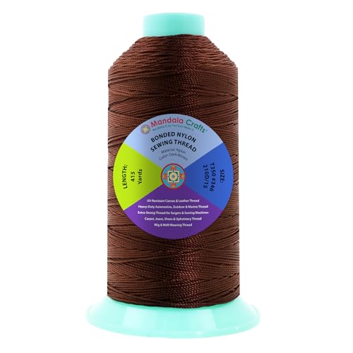 Size 346 210D T350 Dark Brown Bonded Nylon Thread