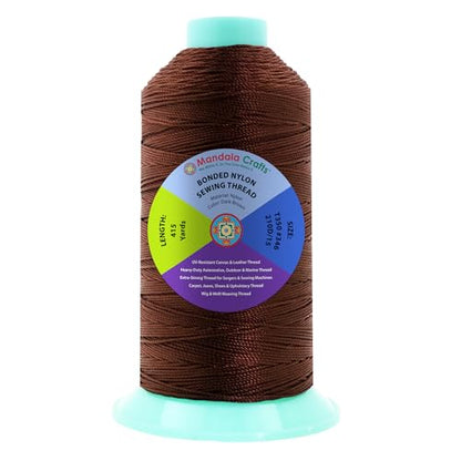 Size 346 210D T350 Dark Brown Bonded Nylon Thread